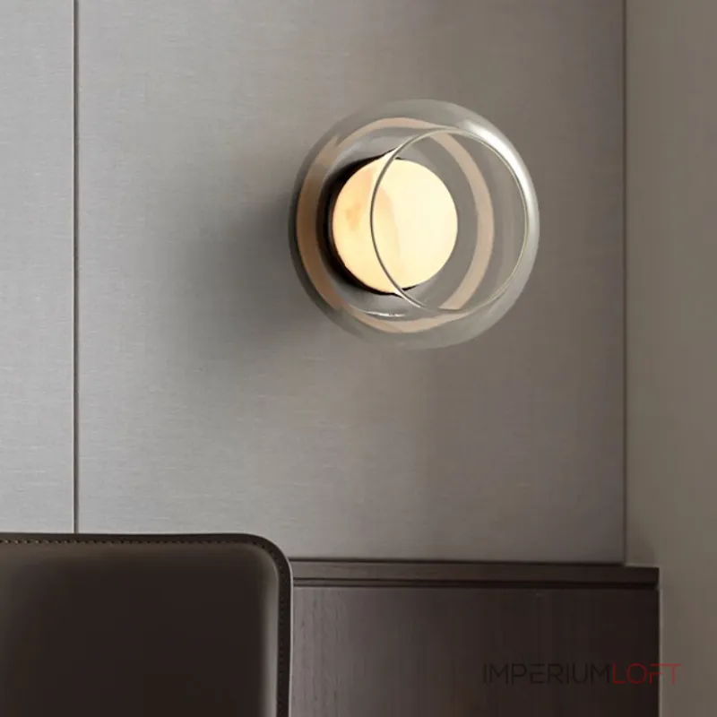 Серия настенных светильников с мраморным рассеивателем внутри стеклянного плафона DORIAN WALL от ImperiumLoft Серия настенных светильников с мраморным рассеивателем внутри стеклянного плафона DORIAN WALL от ImperiumLoft