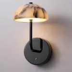 Бра с корпусом из натурального мрамора с фактурой Bulgary Stone на прямоугольной стойке DANERIK MARBLE