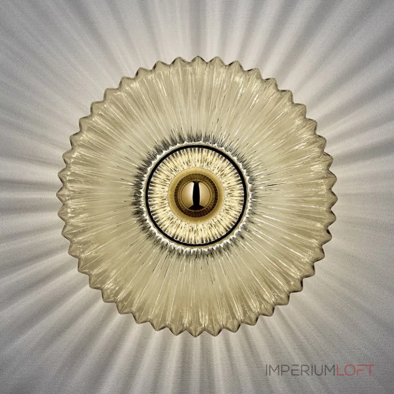 Светодиодный настенный светильник с рельефным плафоном из стекла ADLER White Светодиодный настенный светильник с рельефным плафоном из стекла ADLER White