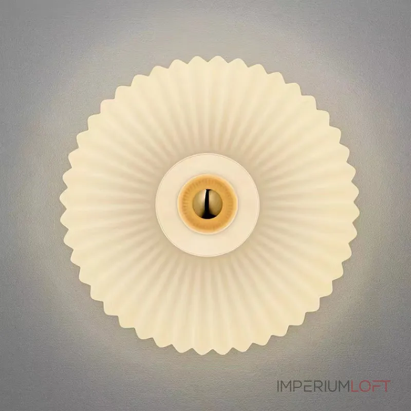 Светодиодный настенный светильник с рельефным плафоном из стекла ADLER White Светодиодный настенный светильник с рельефным плафоном из стекла ADLER White