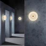 Светодиодный настенный светильник с рельефным плафоном из стекла ADLER Grey от ImperiumLoft
