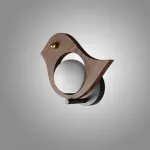 Настенный светильник с шарообразным плафоном на корпусе в виде птички BIRD KIDS WALL
