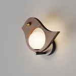 Настенный светильник с шарообразным плафоном на корпусе в виде птички BIRD KIDS WALL
