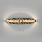 Серия светодиодных настенных светильников с латунным корпусом овальной формы и рельефной поверхностью с чернением MILIUS OVAL L100