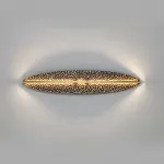 Серия светодиодных настенных светильников с латунным корпусом овальной формы и рельефной поверхностью с чернением MILIUS OVAL L100