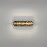 Серия светодиодных настенных светильников с удлиненным латунным корпусом и рельефной поверхностью с чернением MILIUS L60 от ImperiumLoft