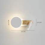 Серия настенных светильников в виде комбинации диска с LED подсветкой и поворотного спота на общем удлиненном креплении MAC White от ImperiumLoft