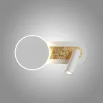 Серия настенных светильников в виде комбинации диска с LED подсветкой и поворотного спота на общем удлиненном креплении MAC White от ImperiumLoft