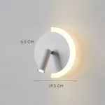 Серия разноцветных настенных светильников в виде диска с LED подсветкой по дуге и поворотным спотом DOM White от ImperiumLoft