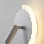 Серия разноцветных настенных светильников в виде диска с LED подсветкой по дуге и поворотным спотом DOM Black от ImperiumLoft