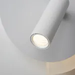 Серия разноцветных настенных светильников в виде диска с LED подсветкой по дуге и поворотным спотом DOM Black от ImperiumLoft
