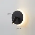 Серия разноцветных настенных светильников в виде диска с LED подсветкой по дуге и поворотным спотом DOM Black от ImperiumLoft