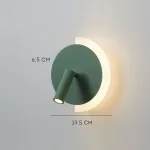 Серия разноцветных настенных светильников в виде диска с LED подсветкой по дуге и поворотным спотом DOM Green от ImperiumLoft
