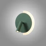Серия разноцветных настенных светильников в виде диска с LED подсветкой по дуге и поворотным спотом DOM Green от ImperiumLoft