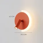 Серия разноцветных настенных светильников в виде диска с LED подсветкой по дуге и поворотным спотом DOM Orange от ImperiumLoft
