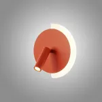 Серия разноцветных настенных светильников в виде диска с LED подсветкой по дуге и поворотным спотом DOM Orange от ImperiumLoft