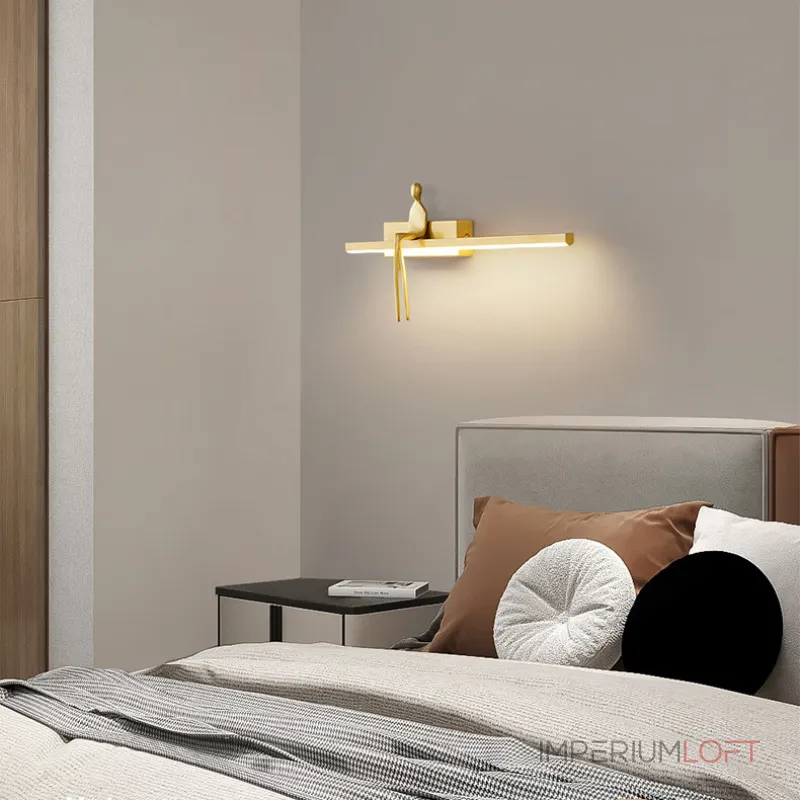 Серия настенных светильников с человеческой фигуркой на полочке с LED подсветкой REMUS BENCH Black от ImperiumLoft Серия настенных светильников с человеческой фигуркой на полочке с LED подсветкой REMUS BENCH Black от ImperiumLoft