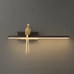 Серия настенных светильников с человеческой фигуркой на полочке с LED подсветкой REMUS BENCH Black от ImperiumLoft