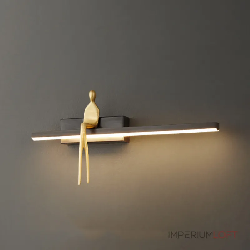 Серия настенных светильников с человеческой фигуркой на полочке с LED подсветкой REMUS BENCH Black от ImperiumLoft Серия настенных светильников с человеческой фигуркой на полочке с LED подсветкой REMUS BENCH Black от ImperiumLoft