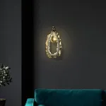 Настенный светодиодный светильник с латунным кольцевым корпусом оригинальной формы IVALD WALL