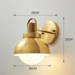 Серия золотых настенных светильников с деревянным элементом ALISON GOLD WALL Dark Brown