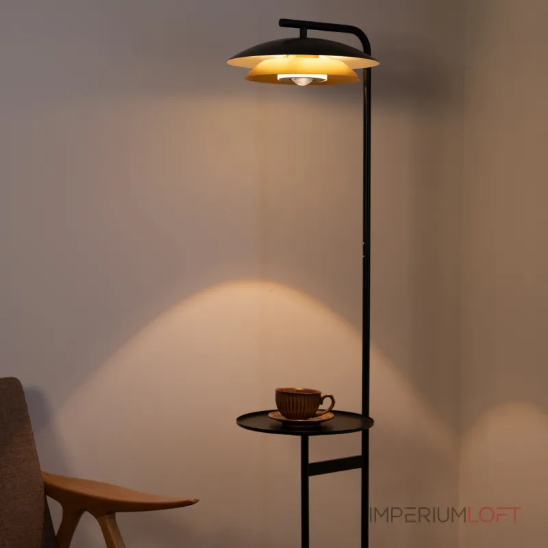 Светодиодный торшер с двойным купольным плафоном, столиком и сенсорным переключением цветовой температуры TERRY FL TBL от ImperiumLoft Светодиодный торшер с двойным купольным плафоном, столиком и сенсорным переключением цветовой температуры TERRY FL TBL от ImperiumLoft