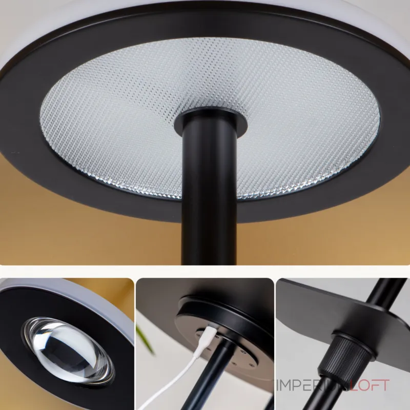 Светодиодный торшер с двойным купольным плафоном, столиком и сенсорным переключением цветовой температуры TERRY FL TBL от ImperiumLoft Светодиодный торшер с двойным купольным плафоном, столиком и сенсорным переключением цветовой температуры TERRY FL TBL от ImperiumLoft