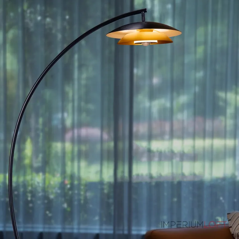 Светодиодный торшер с двойным купольным плафоном и линзированным источником света на дугообразной стойке TERRY FL ARC от ImperiumLoft Светодиодный торшер с двойным купольным плафоном и линзированным источником света на дугообразной стойке TERRY FL ARC от ImperiumLoft