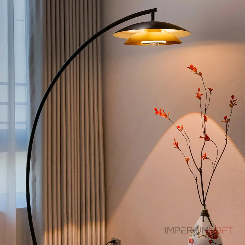 Светодиодный торшер с двойным купольным плафоном и линзированным источником света на дугообразной стойке TERRY FL ARC от ImperiumLoft Светодиодный торшер с двойным купольным плафоном и линзированным источником света на дугообразной стойке TERRY FL ARC от ImperiumLoft