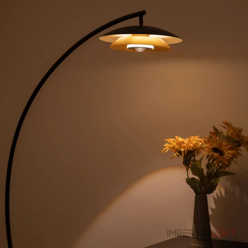 Светодиодный торшер с двойным купольным плафоном и линзированным источником света на дугообразной стойке TERRY FL ARC от ImperiumLoft Светодиодный торшер с двойным купольным плафоном и линзированным источником света на дугообразной стойке TERRY FL ARC от ImperiumLoft