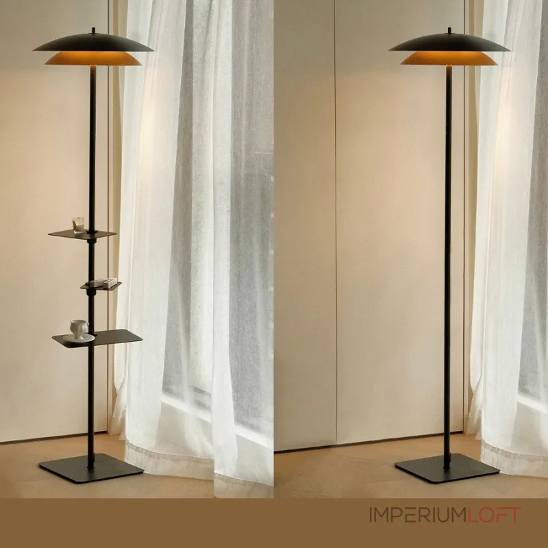 Светодиодный торшер с двойным купольным плафоном, полочками и сенсорным переключением цветовой температуры TERRY FL от ImperiumLoft Светодиодный торшер с двойным купольным плафоном, полочками и сенсорным переключением цветовой температуры TERRY FL от ImperiumLoft