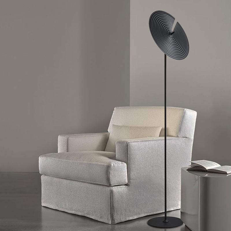 Серия торшеров с шарообразным плафоном и меняющим положение затеняющим диском с рельефной поверхностью LANNY White от ImperiumLoft Серия торшеров с шарообразным плафоном и меняющим положение затеняющим диском с рельефной поверхностью LANNY White от ImperiumLoft