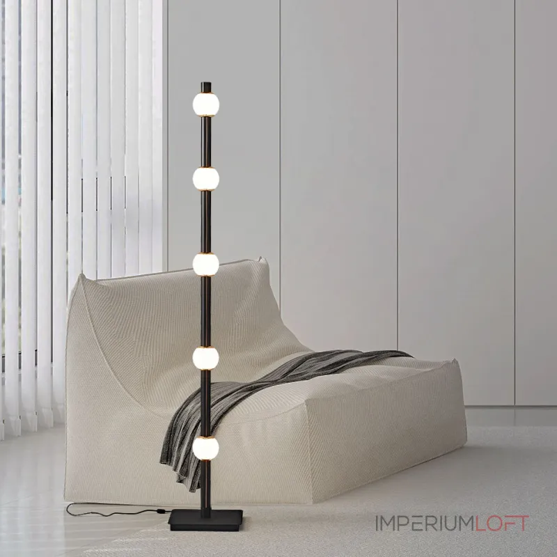 Оригинальный светодиодный торшер с пятью шарообразными плафонами, свободно перемещаемыми по вертикальному корпусу TONNY FL от ImperiumLoft Оригинальный светодиодный торшер с пятью шарообразными плафонами, свободно перемещаемыми по вертикальному корпусу TONNY FL от ImperiumLoft