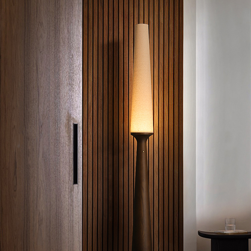 Серия торшеров с выключателем на коническом основании из высококачественной древесины и текстильным плафоном STEVE H145 Black от ImperiumLoft Серия торшеров с выключателем на коническом основании из высококачественной древесины и текстильным плафоном STEVE H145 Black от ImperiumLoft