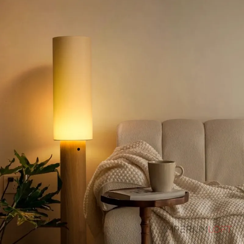 Серия торшеров с выключателем на цилиндрическим основании из высококачественной древесины и текстильным плафоном SMOT Light Brown от ImperiumLoft Серия торшеров с выключателем на цилиндрическим основании из высококачественной древесины и текстильным плафоном SMOT Light Brown от ImperiumLoft