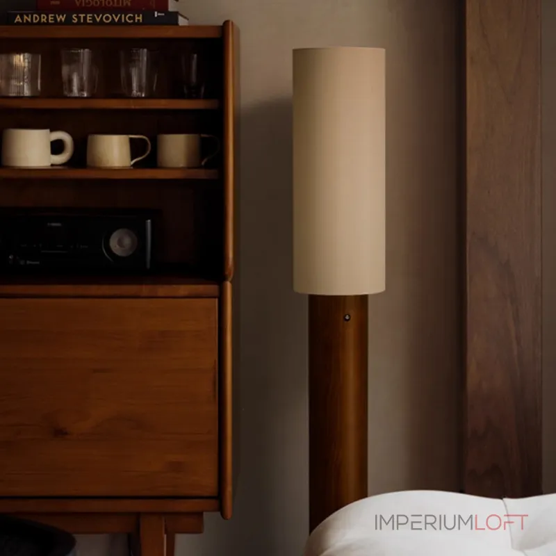 Серия торшеров с выключателем на цилиндрическим основании из высококачественной древесины и текстильным плафоном SMOT Light Brown от ImperiumLoft Серия торшеров с выключателем на цилиндрическим основании из высококачественной древесины и текстильным плафоном SMOT Light Brown от ImperiumLoft