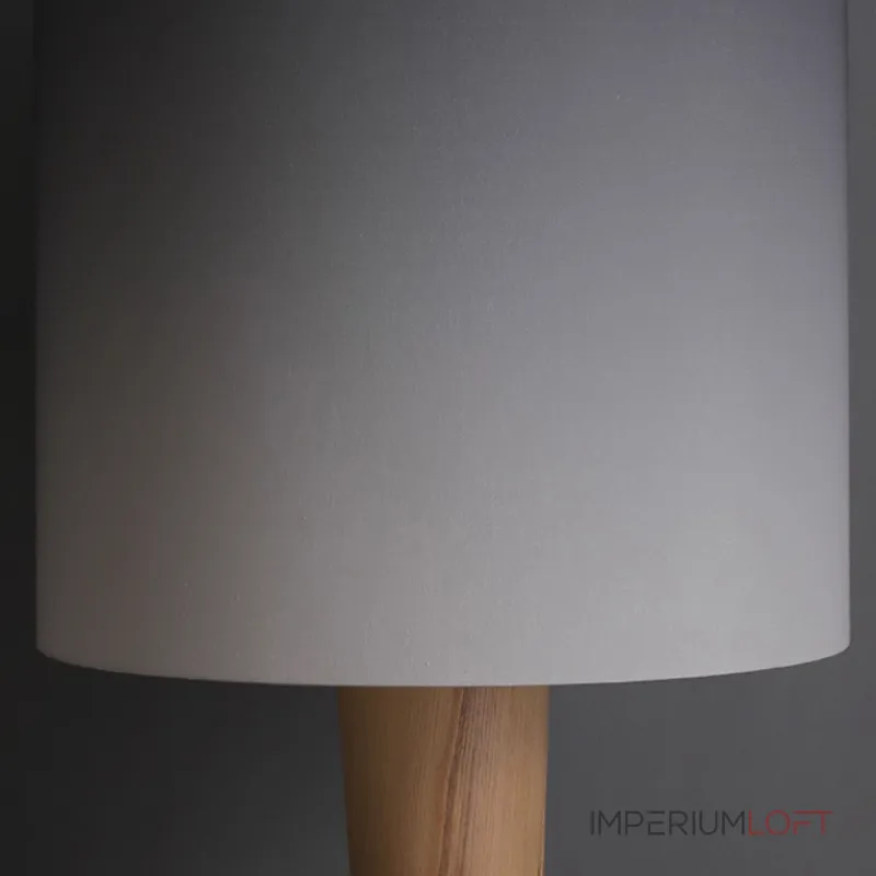 Дизайнерский торшер с массивным фигурным корпусом из цельного дерева и текстильным цилиндрическим плафоном HELGOT от ImperiumLoft Дизайнерский торшер с массивным фигурным корпусом из цельного дерева и текстильным цилиндрическим плафоном HELGOT от ImperiumLoft