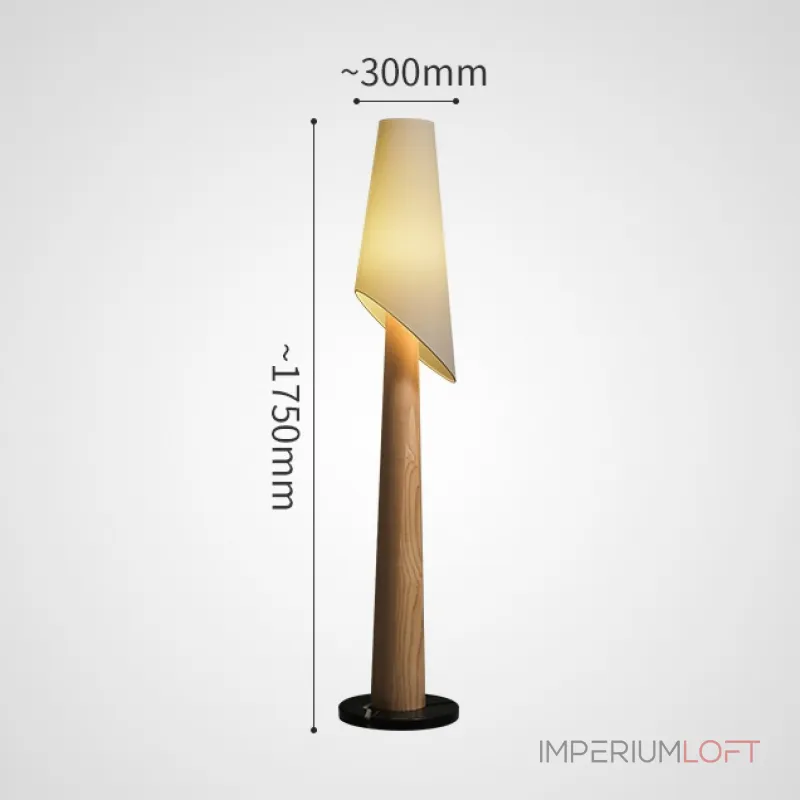 Серия торшеров с коническим корпусом из высококачественной древесины и асимметричным текстильным плафоном VALE Light Brown от ImperiumLoft Серия торшеров с коническим корпусом из высококачественной древесины и асимметричным текстильным плафоном VALE Light Brown от ImperiumLoft