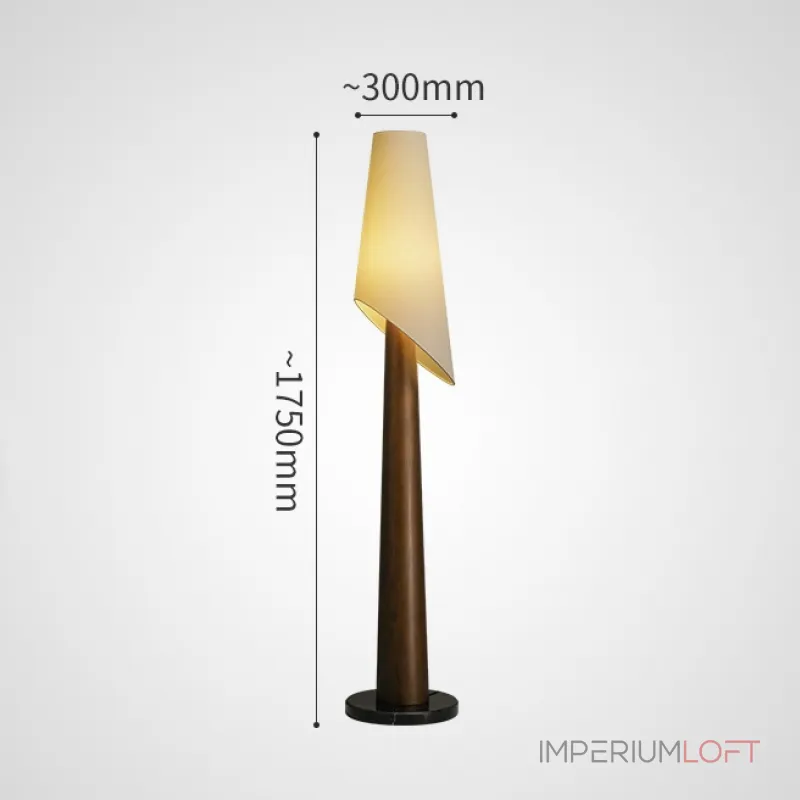 Серия торшеров с коническим корпусом из высококачественной древесины и асимметричным текстильным плафоном VALE Dark Brown от ImperiumLoft Серия торшеров с коническим корпусом из высококачественной древесины и асимметричным текстильным плафоном VALE Dark Brown от ImperiumLoft