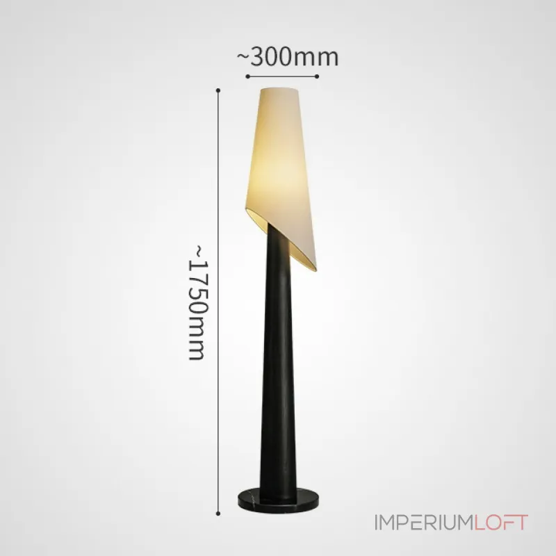 Серия торшеров с коническим корпусом из высококачественной древесины и асимметричным текстильным плафоном VALE Black от ImperiumLoft Серия торшеров с коническим корпусом из высококачественной древесины и асимметричным текстильным плафоном VALE Black от ImperiumLoft