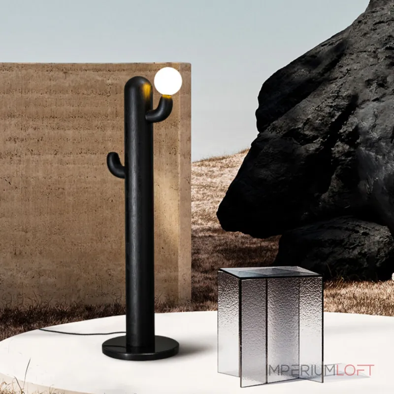 Деревянный напольный светильник в виде кактуса с шарообразным плафоном CACTUS WOOD Light Brown от ImperiumLoft Деревянный напольный светильник в виде кактуса с шарообразным плафоном CACTUS WOOD Light Brown от ImperiumLoft