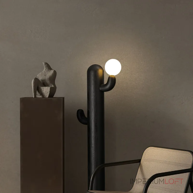 Деревянный напольный светильник в виде кактуса с шарообразным плафоном CACTUS WOOD Light Brown от ImperiumLoft Деревянный напольный светильник в виде кактуса с шарообразным плафоном CACTUS WOOD Light Brown от ImperiumLoft