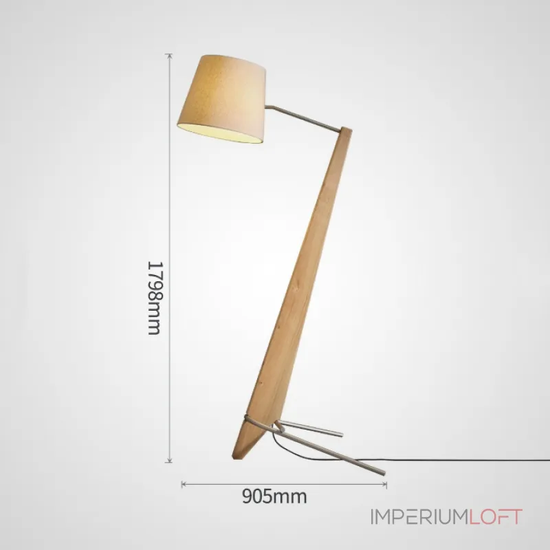 Серия торшеров с наклонным корпусом из высококачественной древесины и текстильным плафоном CLETUS Light Brown от ImperiumLoft Серия торшеров с наклонным корпусом из высококачественной древесины и текстильным плафоном CLETUS Light Brown от ImperiumLoft