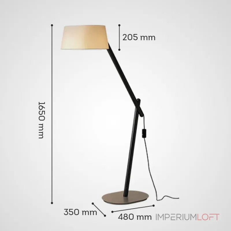 Серия торшеров с регулировкой угла наклона корпуса из высококачественной древесины и текстильным плафоном CRANE WOOD Black от ImperiumLoft Серия торшеров с регулировкой угла наклона корпуса из высококачественной древесины и текстильным плафоном CRANE WOOD Black от ImperiumLoft