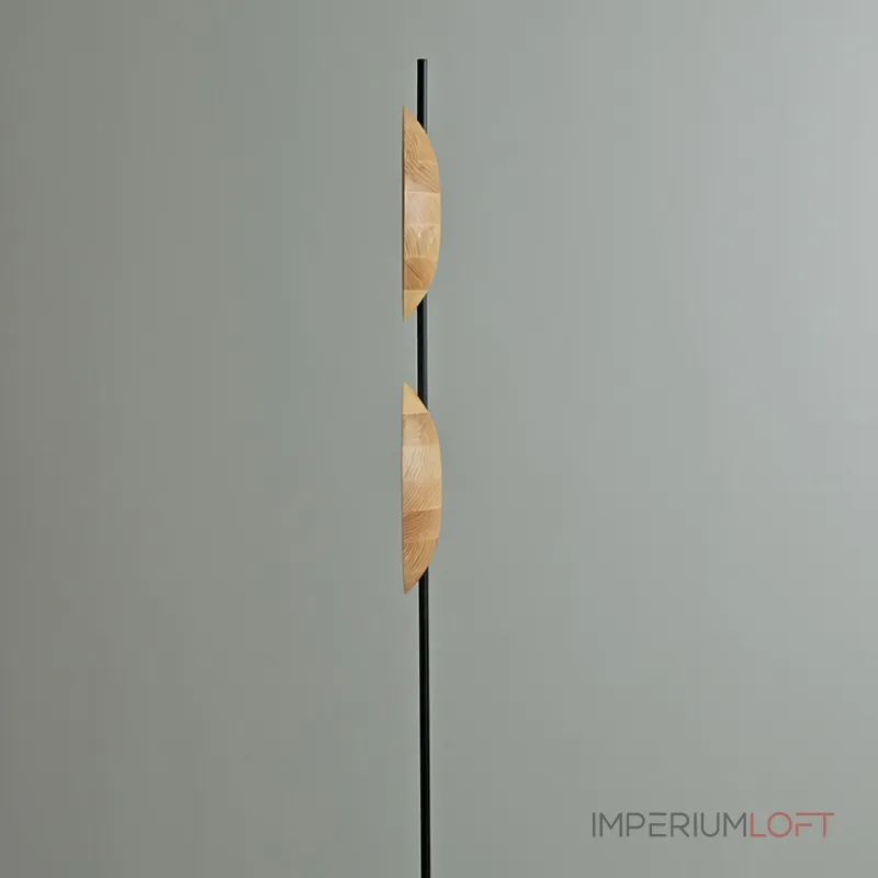 Серия дизайнерских торшеров с двумя плафонами в виде вогнутых дисков из дерева с LED подсветкой DELANO WOOD FL Black от ImperiumLoft Серия дизайнерских торшеров с двумя плафонами в виде вогнутых дисков из дерева с LED подсветкой DELANO WOOD FL Black от ImperiumLoft