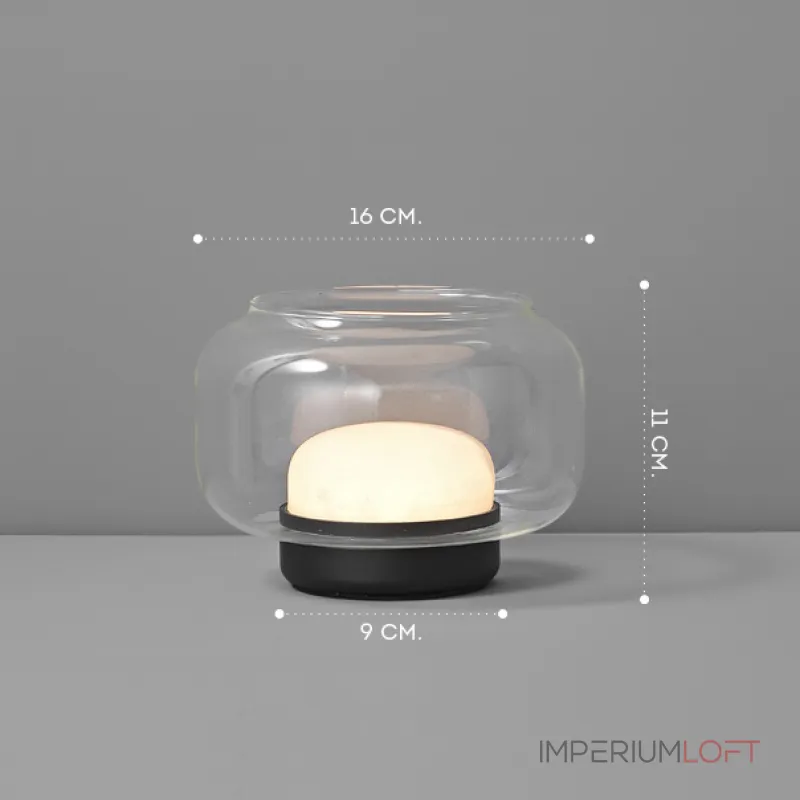 Настольная лампа с мраморным рассеивателем внутри стеклянного плафона с возможностью использования в качестве аромалампы DORIAN TAB с набором для аромотерапии от ImperiumLoft Настольная лампа с мраморным рассеивателем внутри стеклянного плафона с возможностью использования в качестве аромалампы DORIAN TAB с набором для аромотерапии от ImperiumLoft