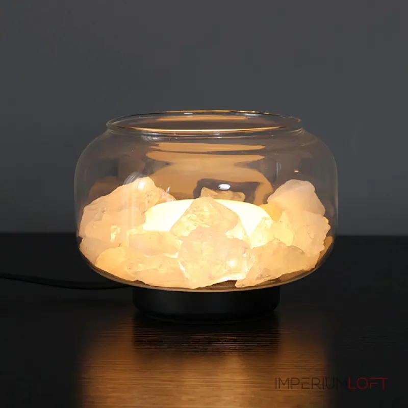 Настольная лампа с мраморным рассеивателем внутри стеклянного плафона с возможностью использования в качестве аромалампы DORIAN TAB с набором для аромотерапии от ImperiumLoft Настольная лампа с мраморным рассеивателем внутри стеклянного плафона с возможностью использования в качестве аромалампы DORIAN TAB с набором для аромотерапии от ImperiumLoft