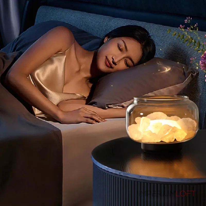 Настольная лампа с мраморным рассеивателем внутри стеклянного плафона с возможностью использования в качестве аромалампы DORIAN TAB с набором для аромотерапии от ImperiumLoft Настольная лампа с мраморным рассеивателем внутри стеклянного плафона с возможностью использования в качестве аромалампы DORIAN TAB с набором для аромотерапии от ImperiumLoft