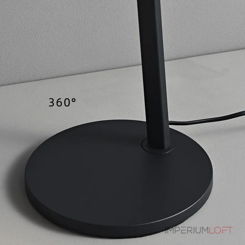 Светодиодная настольная лампа с направленным источником света на регулируемом плафоне с декоративыми элементами красного цвета TOLLVER TAB от ImperiumLoft