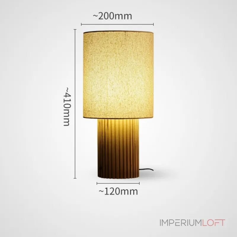 Серия настольных ламп с рельефным корпусом из высококачественной древесины разных оттенков и текстильным плафоном цилиндрической формы EUGEN Light Brown от ImperiumLoft Серия настольных ламп с рельефным корпусом из высококачественной древесины разных оттенков и текстильным плафоном цилиндрической формы EUGEN Light Brown от ImperiumLoft